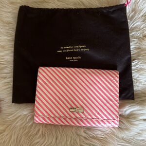Kate Spade clutch/ crossbody in pink and white